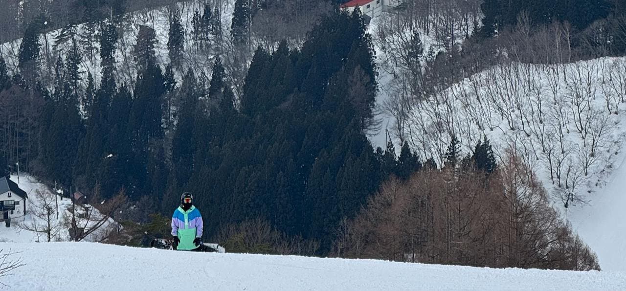 Nozawa Onsen with village and slopes