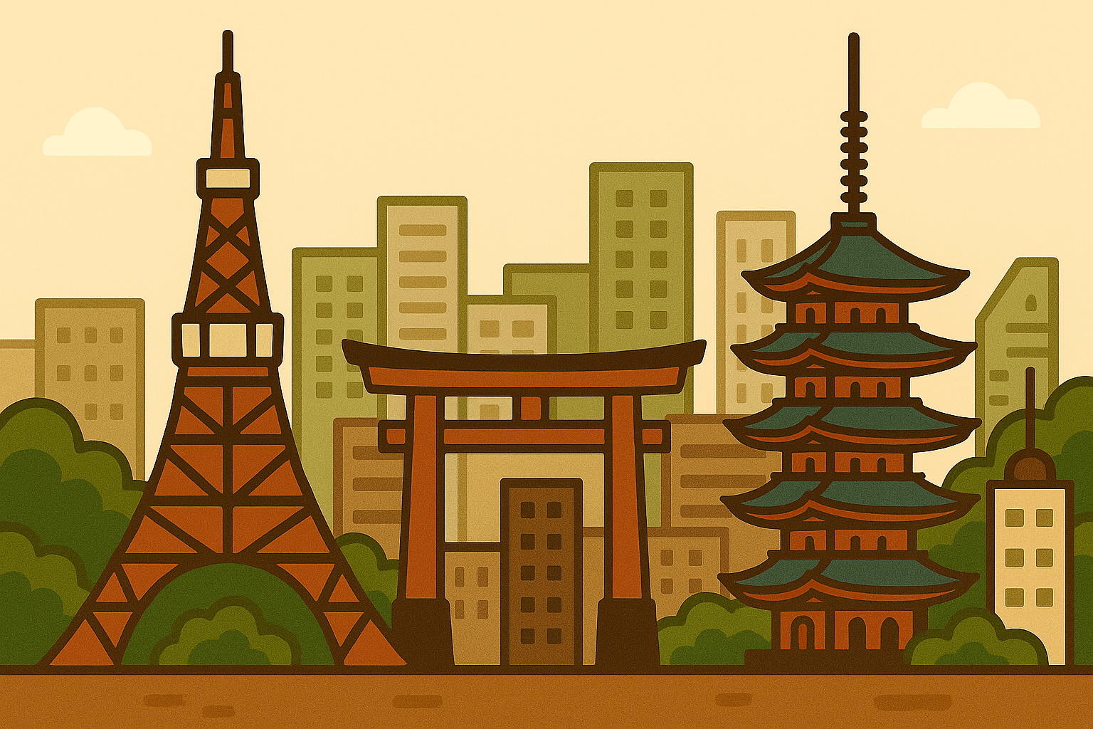 Tokyo skyline with Mount Fuji